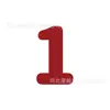 Pegatinas de Pared con Letras HBD de Fieltro Rojo Sombrero de Cumpleaños para Bebé Suministros para Arreglo de Regalo de Un Año Semana de Agarrar Accesorios para Fotos