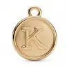 Liga de Zinco Europeia e Americana Ouro KC Letras Inglesas Maiúsculas Pingente DIY Chaveiro Pulseira Artesanal Acessórios Atacado