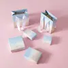 Cajas de joyería del fabricante en stock, cajas de tapa y base, cajas de empaque impresas con tinta para anillos, collares, pulseras, aretes y accesorios, así como bolsos de mano