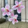 3 Cabezas de Orquídeas Phalaenopsis Nuevas Flores Artificiales Decoración de Boda Orquídeas Phalaenopsis Falsas Mayoreo