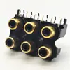 Soquete AV6 RCA Lotus Dourado Soquete de Áudio Soquete AV de Avião Horizontal Assento de Painel de Placa de Circuito Seis Furos