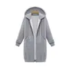 Comércio Exterior Roupas Femininas Transfronteiriço Amazon Novo Modelo 2026 Outono e Inverno Jaqueta Moletom com Capuz Forrada de Lã de Comprimento Médio Espessada para Mulheres