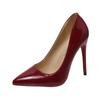 Sapatos de camada única da moda para mulheres 2024 primavera novo salto agulha bico fino sexy Salto alto boca rasa salto ultra alto cor sólida