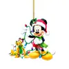 2D Nuevo 2024 Transfronterizo Árbol de Navidad Colgante Acrílico Plano Mickey Mouse Adornos de Navidad