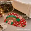 Alfombrillas de felpa con diseño de animales de dibujos animados transfronterizas, alfombrillas de felpa con temática navideña para sala de estar, alfombrillas absorbentes, suaves y decorativas para mantener el suelo caliente