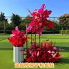 Novo estilo casamento grande estilo arranjo de chão flor simulação flor de seda produto acabado decoração arranjo de flor de eucalipto guia de caminho de palco T arte floral de casamento