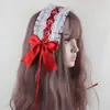 Diadema de Encaje Blanco Estilo Lolita Soft Girl Japonés Diadema Estilo Hada Todo Fósforo Pequeños Accesorios para el Cabello Lolita Soft Girl KC