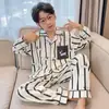Pijama Estilo Coreano para Niñas, Primavera y Otoño 2026, Cuello Camisero, Manga Larga, para Niños y Niñas, Ropa Cómoda para el Hogar, Venta al por Mayor