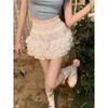 Deseo Puro Falda Adelgazante de Cintura Alta Falda de Hada Anti-Forro Primavera Estilo Coreano Encaje Elegante Encaje Pastel Culottes