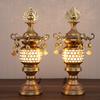 Color Esmalte Colección Mar Lámpara Buda Luces Delanteras Todo Cobre LED Salón Buda Loto Lámpara Larga Brillante Hogar Enchufe Grande Luz Santuario