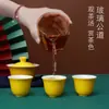 Juego de Té Portátil de Porcelana Blanca tipo Cápsula Juego de Té Kung Fu Taza de Té de Viaje Una Tetera Tres Tazas Regalo con Logo para Regalar