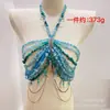 Joyas con Correa de Cadena Resistente Pura Hecha a Mano Transfronterizas Europeas y Americanas Top Sexy Halter con Cuentas Estilo Vacaciones en la Playa