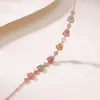 Pulsera de Plata de Ley S925 con Turmalina Yuebao Jewelry Mariposa Trébol de Cuatro Hojas Versátil Estilo para el Trabajo Pulsera en Capas con Piedras Preciosas de Colores Venta al por Mayor