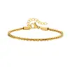 Diseño Europeo y Americano Apilable Pulsera de Acero de Titanio Cuentas Combinación Retorcida Traje 14K Dorado Minimalista Pulsera Pulsera