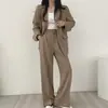 Traje chic de dos piezas de estilo coreano, holgado, con caída y elegante, traje multicolor para mujer para ir al trabajo, disponible para venta al por mayor