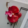 Orquídea Phalaenopsis Flor Cabeza Ramillete Flor de Regalo Pasador de Flor Cabeza de Flor Flor Artificial DIY