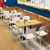 Hamburguesa de Pollo Frito Tienda de Té con Leche Mesa y Sillas Tienda de Fideos de Arroz Caracol Silla de Plástico Merienda Restaurante de Comida Rápida Combinación de Mesa y Sillas Comercial
