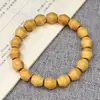Pulseira de contas de diamante de jacarandá preto, contas cilíndricas personalizadas, contas budistas, pulseira de sândalo, joias para homens e mulheres, acessórios de mão para casais
