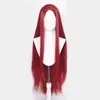 Peluca Pelo Largo Liso Cosplay Universal Raya Media Pelo Largo Liso de Colores Tocado 100cm Anime Hombres y Mujeres Cos