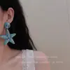 Estilo Ins Bohemio de Vacaciones Pendientes Redondos de Paja Hechos a Mano Pendientes para Foto en la Playa de Mujer Anillo de Oreja de Moda