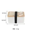 Fiambrera de paja de trigo de doble capa transfronteriza con caja para cubiertos fiambrera portátil para oficinistas fiambrera cuadrada cubiertos al por mayor