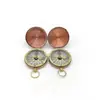 Brújula Retro G50 Bronce Antiguo Tapa abatible Regalo Portátil Estilo Reloj de Bolsillo Carcasa de Metal Cobre