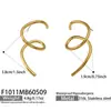 Pendientes Irregulares con Superficie Mate Exquisita, Acero Inoxidable Chapado en Oro de 18 Quilates, Pendientes Geométricos de Moda