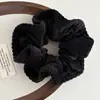 Goma para el pelo estilo perezoso coreano, cálida y sencilla, de punto, con cintura fruncida ajustada para mujer, alta elasticidad, para coleta grande
