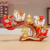 Nuevo Ornamento Ruyi de Oveja Tendencia Nacional China Bolsa de la Suerte Calabaza Combinación Sala de Estar Entrada Mueble de TV Artesanías para el Hogar Regalos