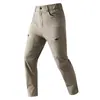 Pantalones de Montañismo Tácticos para Exteriores Cuatro Estaciones Ropa de Trabajo para Hombre Secado Rápido Viajes Deportes Primavera Verano Pantalones Shell Bolsillos con Cremallera