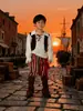 Fantasia de Pirata Infantil Halloween Meninos Lenço Vermelho Pequeno Pirata Cosplay Roupa de Festa Fábrica de Origem