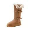 Primeiro Encontro Ji Duas Formas Botas de Neve Femininas 2026 Novo Inverno Sola Grossa Com Veludo Espessado Versátil Sapatos de Algodão Quentes Neve Algodão