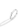 Anillo de pareja Mobius de plata esterlina 925, anillo de circonita a juego para hombre y mujer.