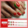 Unhas Postiças Europeias e Americanas Novas Mais Vendidas, Peças de Manicure Melancia Doce, Unhas Vestíveis Atacado Unhas de Pressão