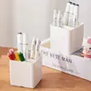 Simple portalápices estilo japonés para escritorio, suministros creativos de estudio para estudiantes, caja de bolígrafos de papelería, pincel de maquillaje, almacenamiento de oficina