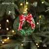 Nuevo Colgante de Plástico de Dibujos Animados Pintado en Rojo y Blanco Papá Noel Árbol de Navidad Decoración Colgante Suministros de Decoración de Ambiente