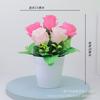 Combinación de flores artificiales para decoración de escritorio, modelo de sala de bodas, decoración de habitación, planta verde, flores falsas, accesorios para fotografía