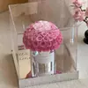 [En Stock] Nuevo Producto Cubo de Abrazo con Lazo Mediano Caja de Regalo con Flores Preservadas