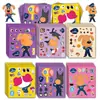 [Pegatinas de Cambio de Cara de Sheriff Labrador] Divertidas Creativas para Niños Cultivando la Concentración Hechas a Mano Educativas DIY Pegatinas con Dibujos