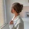 Clip Metálico Negro Discreto Pinza Cuadrada Grande para el Cabello para Mujeres Pinza de Tiburón Coreana Pinza para el Cabello Accesorios para el Cabello