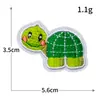Serie Verde Caricatura Bordado de Computadora Rana Planta Verde Tela Bordada Pegatina Adhesivo Termofusible Pasta para Planchar Ropa DIY Reparación