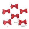 5 cuentas redondas de acrílico electrochapado UV de AliExpress, con forma de corazón de melocotón y lazo, hechas a mano, para pendientes y colgantes de joyería.