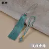 Nó Chinês Vermelho Pequena Corda Pendurável Borla Chapéu Nuvem Borla DIY Pingente Tecido à Mão Corda de Três Fios Pingente de Carro