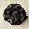Goma para el pelo retro estilo coreano con volantes y estampado de rosas, con borde delicado, hace que la cara se vea más pequeña, adecuada para coletas