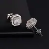 AliExpress Novas Argolas de Prata Esterlina S925 Cravejadas com Moissanita de 1ct Hip Hop Unissex Moda Tendência Brinco