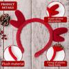 Decorações de Natal Tiara Festa de Natal Fantasia Adereços de Foto Fofos Tiara de Chifres de Pelúcia de Natal Acessórios de Cabelo
