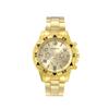 Reloj de Hombre Explosiones Transfronterizas de Comercio Exterior Correa de Acero Reloj de Cuarzo Esfera Azul Everbright de Tres Ojos Falsos Reloj de Hombre Moda de Negocios