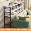 Mesa estrecha para hueco de cama, estante de almacenamiento para el pie de la cama, mesa larga extremadamente estrecha, de pie contra la pared, gabinete estrecho para hueco de cama, almacenamiento multicapa