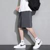 Shorts de cinco pontas de cor sólida masculino estilo Hong Kong Ins moda all-match verão estilo coreano simples solto preto casual calças esportivas