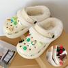 Pantuflas Mao Mao para mujer, calzado de exterior, pantuflas Mao Mao de suela gruesa, zapatos con agujeros de alta gama para mujer, pantuflas de algodón desmontables
